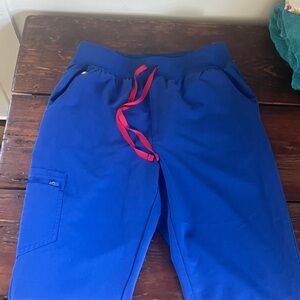 Winning blue size large scrub bottoms FIGS